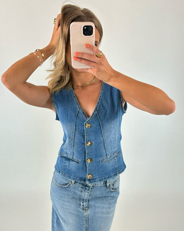 FRIDA vest, denim