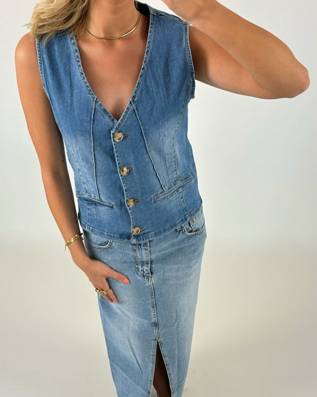FRIDA vest, denim