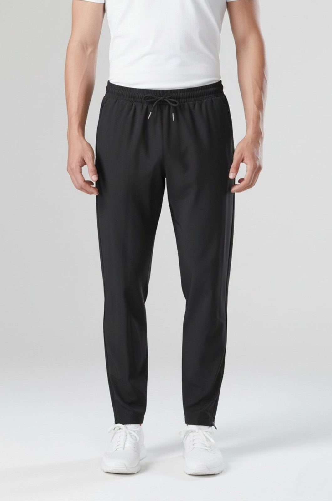 Herrebukser med Snøre - Sort