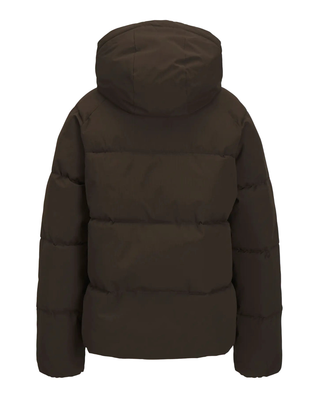 GLOBAL puffer jakke, brun