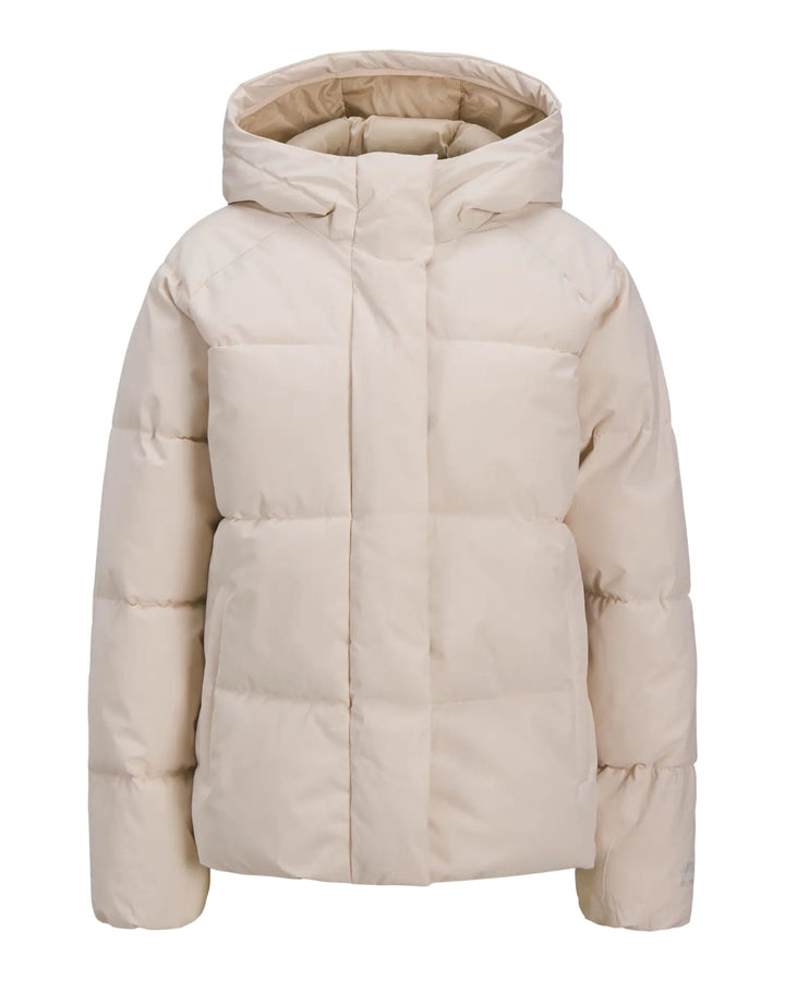 GLOBAL puffer jakke, creme