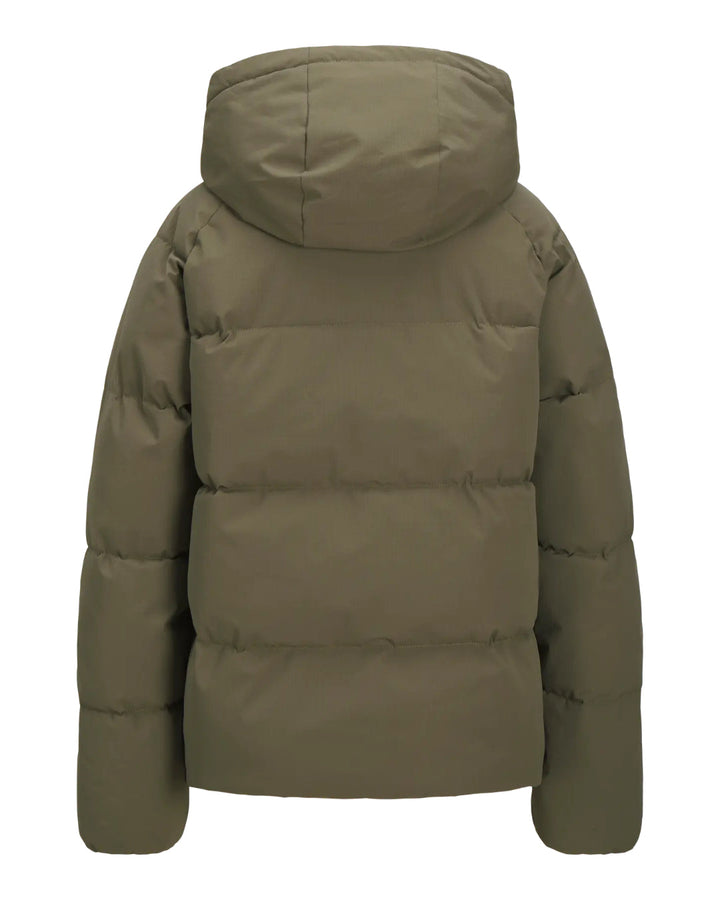 GLOBAL puffer jakke, kaki