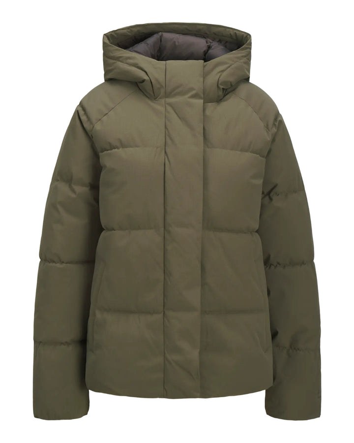 GLOBAL puffer jakke, kaki