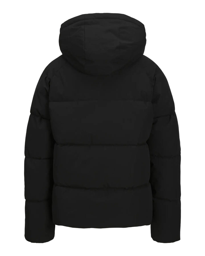 GLOBAL puffer jakke, sort