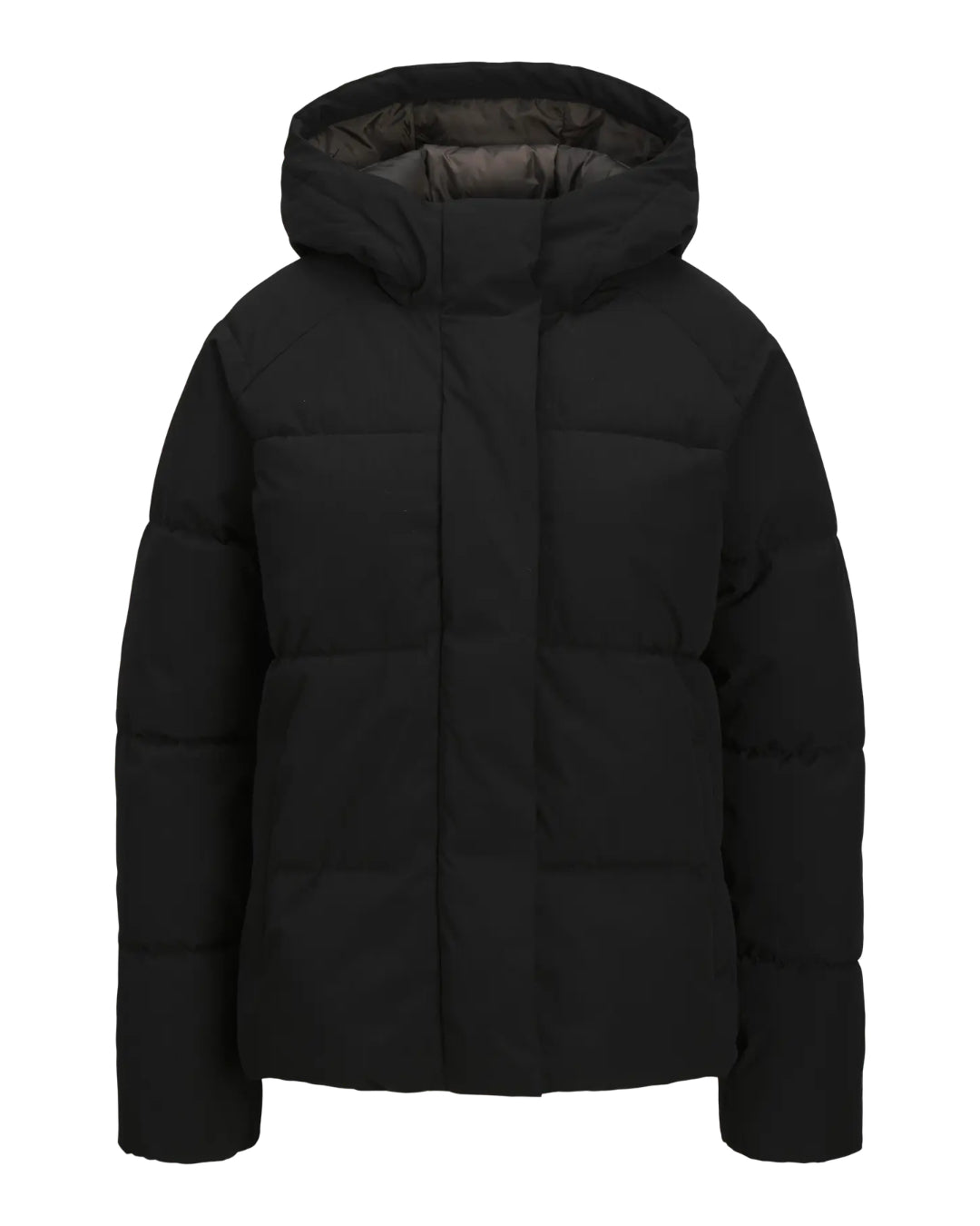 GLOBAL puffer jakke, sort