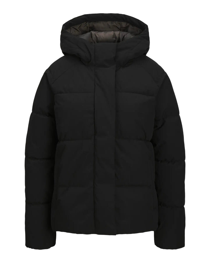 GLOBAL puffer jakke, sort