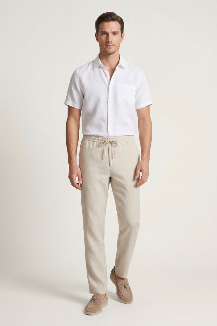 Sæt i Lino Trento Bianco/Beige