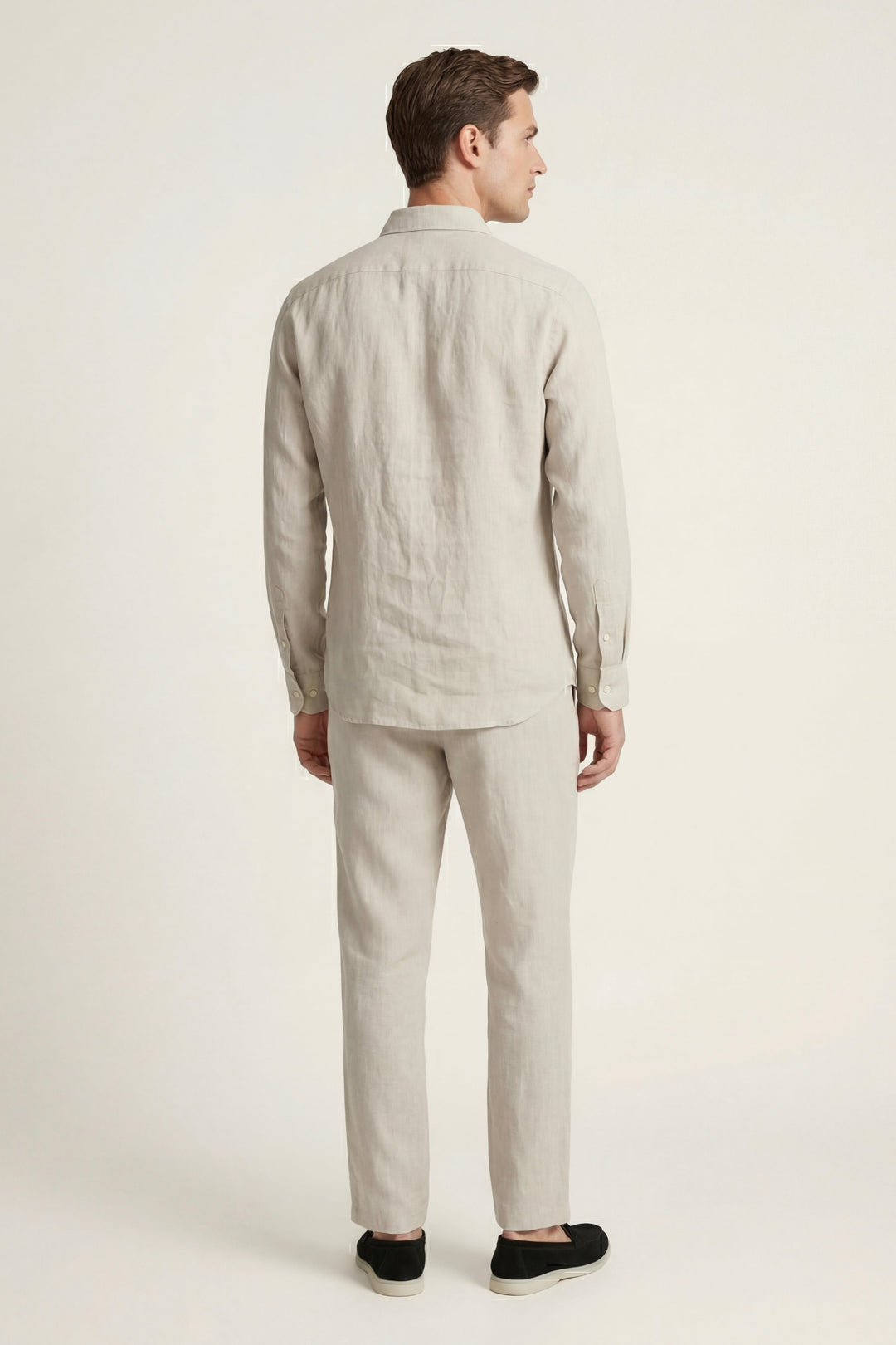 Sæt i Lino Pisa Manica Lunga Beige/Beige