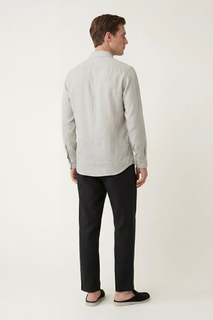 Sæt i Lino Pisa Maniche Lange Beige/Nero