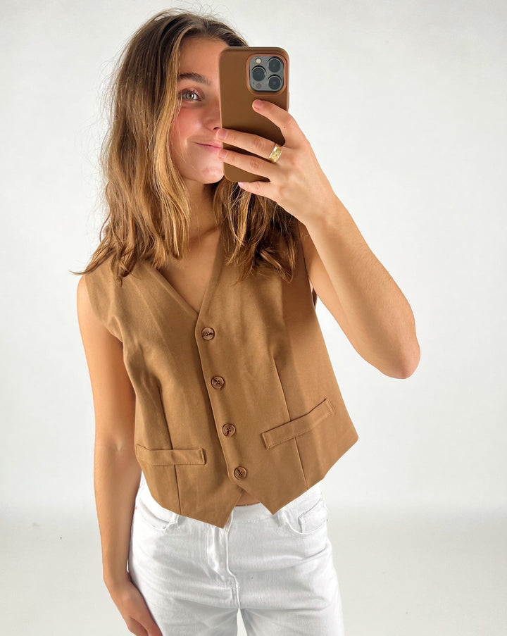 JANNI vest, brun