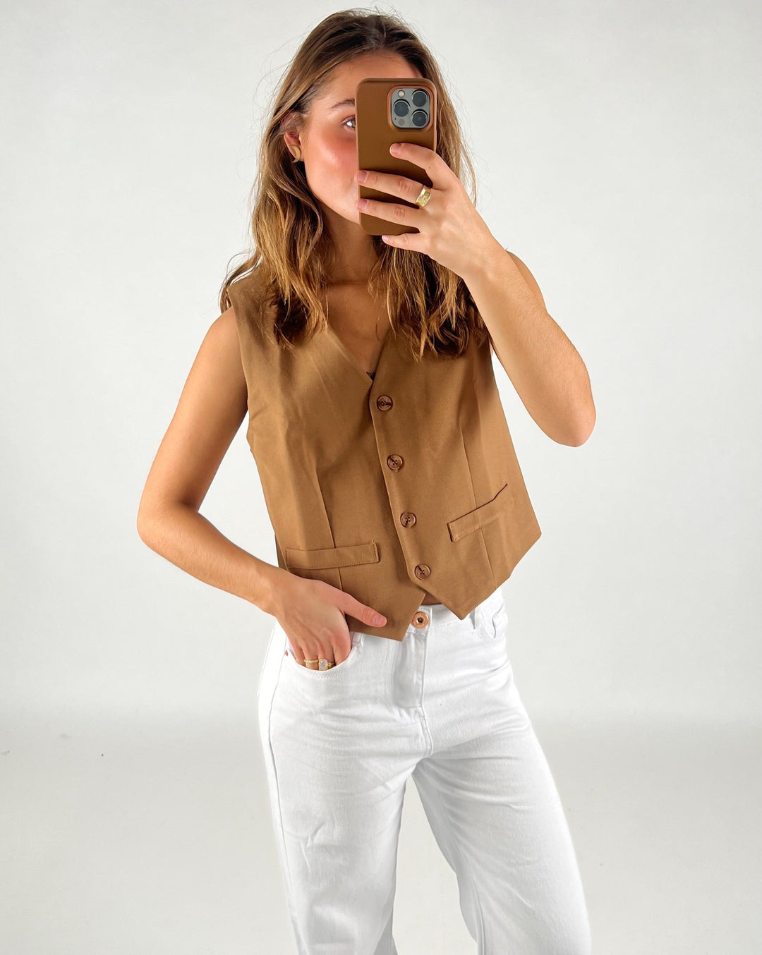 JANNI vest, brun