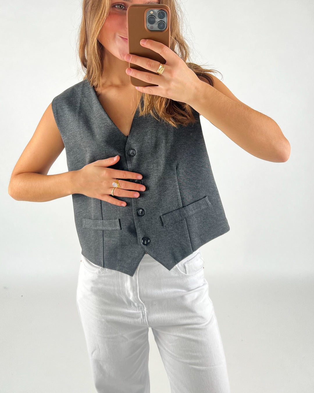JANNI vest, grå