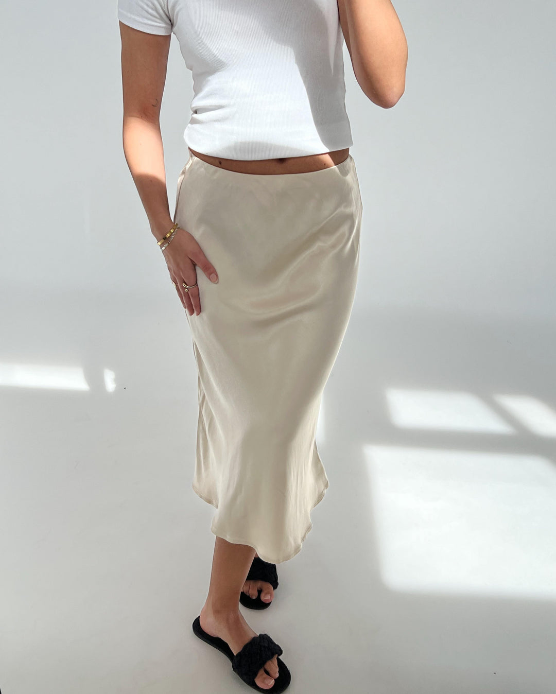 KLARA nederdel, beige