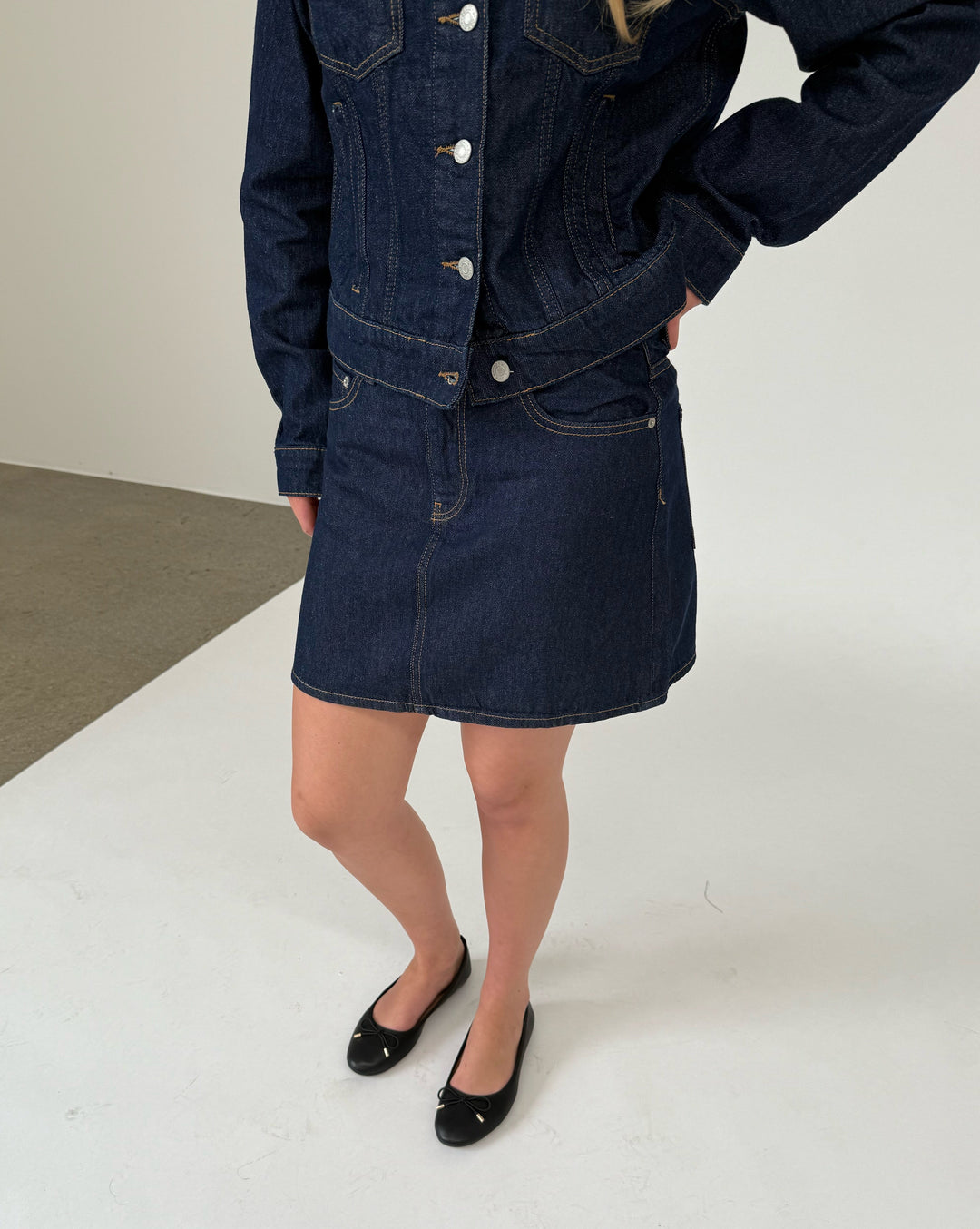 MELINA denim jakke, mørkeblå