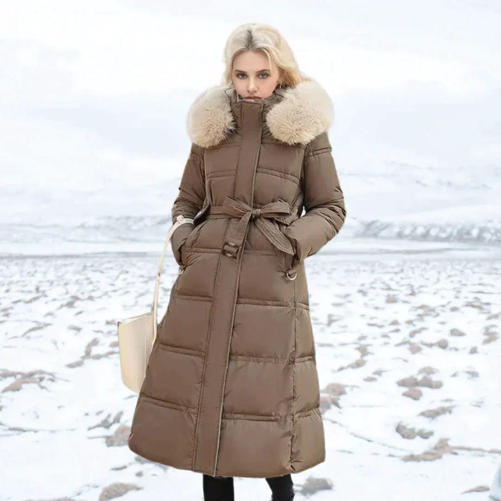 Luksuriøs Vinterparka med Elegant Varme og Selvsikker Stil