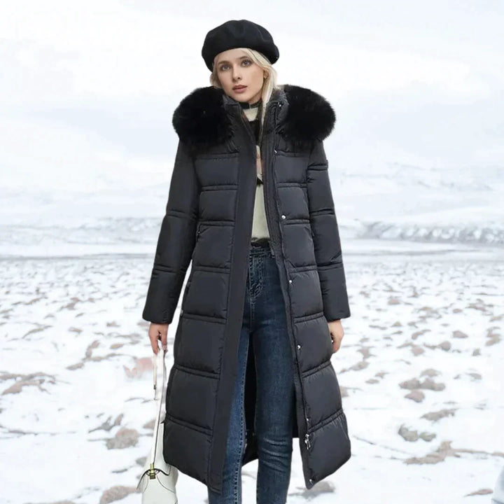 Luksuriøs Vinterparka med Elegant Varme og Selvsikker Stil