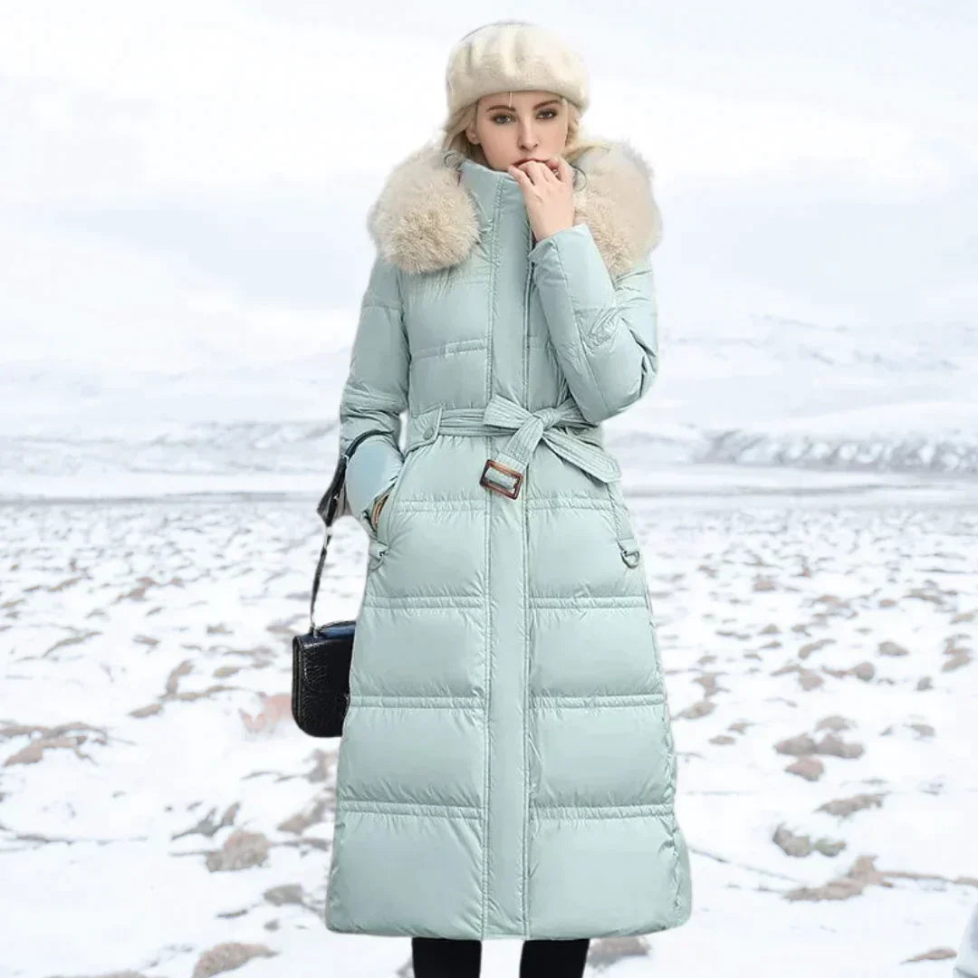 Luksuriøs Vinterparka med Elegant Varme og Selvsikker Stil