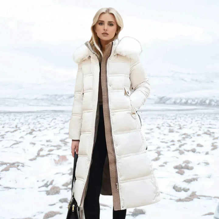 Luksuriøs Vinterparka med Elegant Varme og Selvsikker Stil