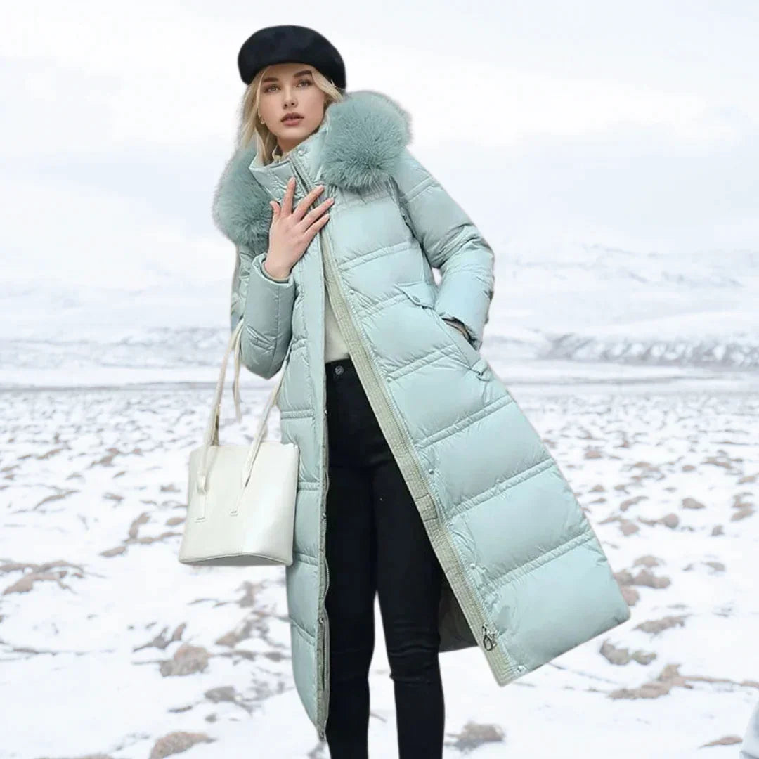 Luksuriøs Vinterparka med Elegant Varme og Selvsikker Stil
