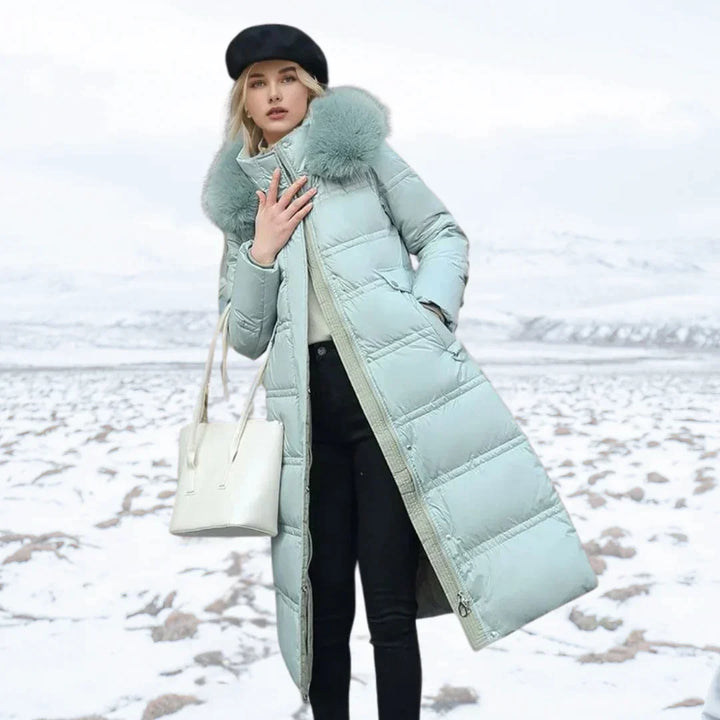 Luksuriøs Vinterparka med Elegant Varme og Selvsikker Stil
