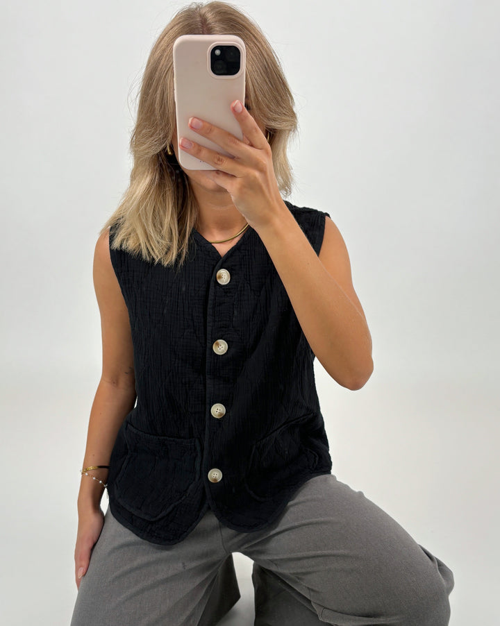 LISBETH vest, sort