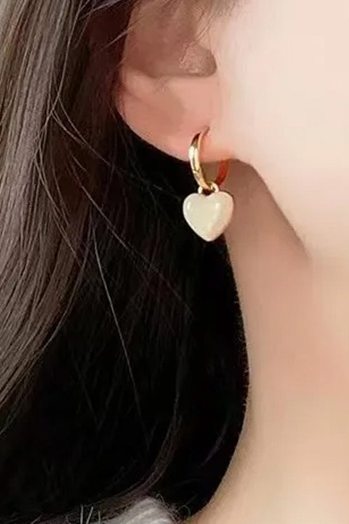 The Heart Earrings | Off White | Øreringe fra Birdsong