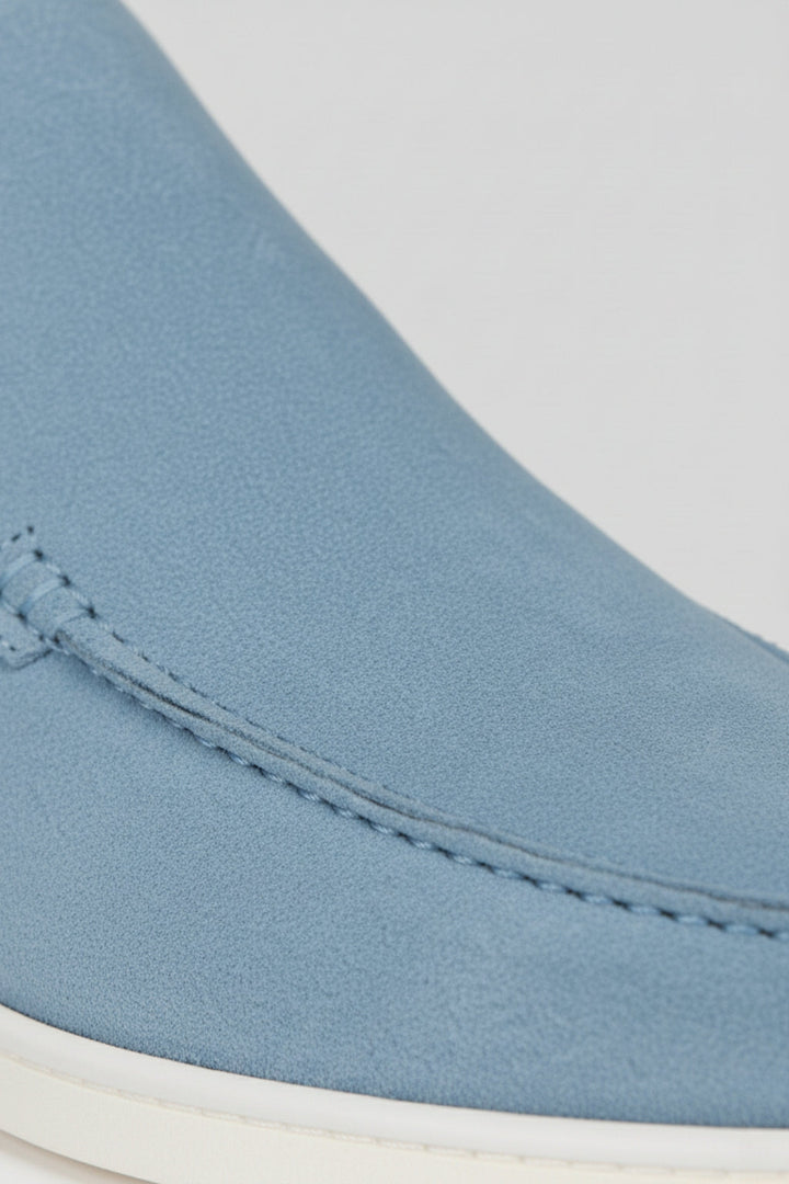 Herre Ruskinds Loafer Støvler – Slip-On Chukka Stil, Flad Hæl – Lyseblå