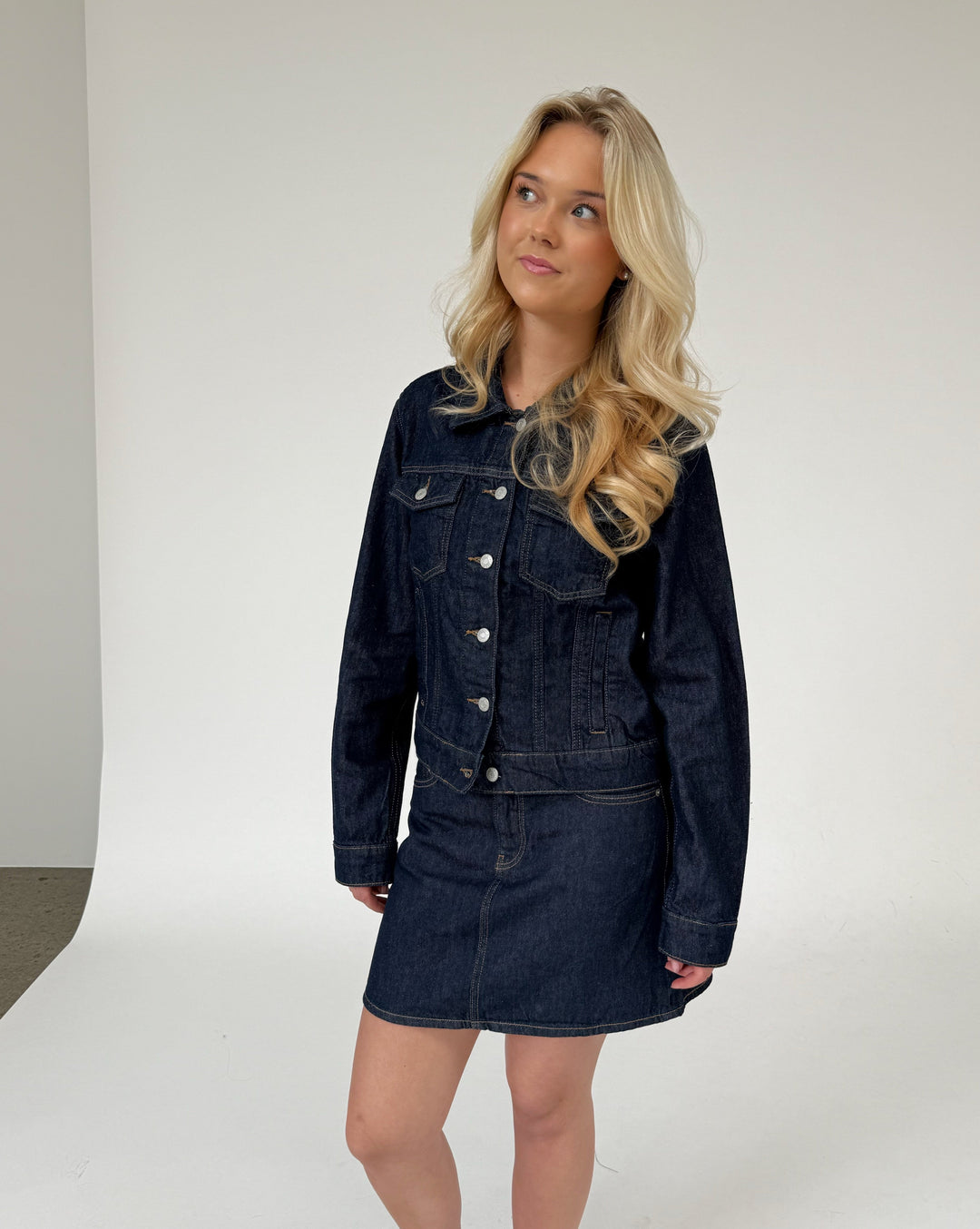 MELINA denim jakke, mørkeblå