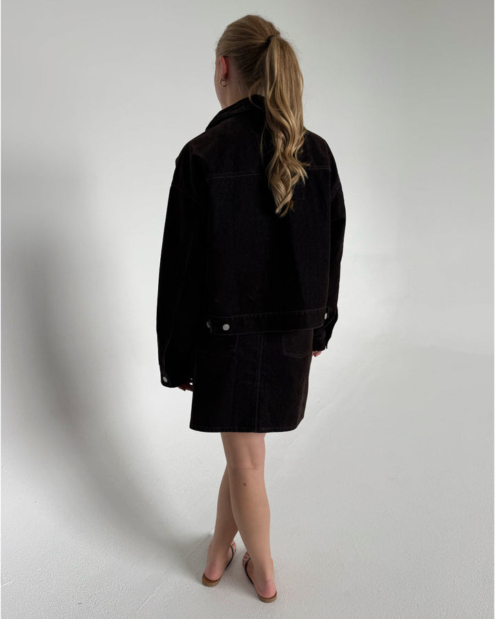 MIA denim jakke, brun
