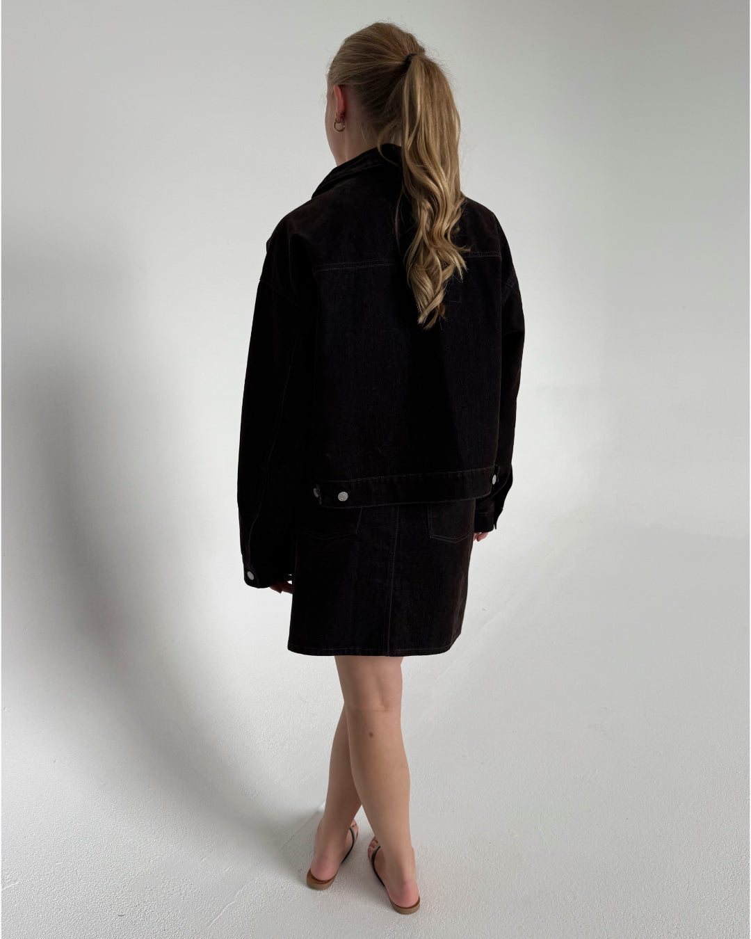 MIA denim nederdel, brun