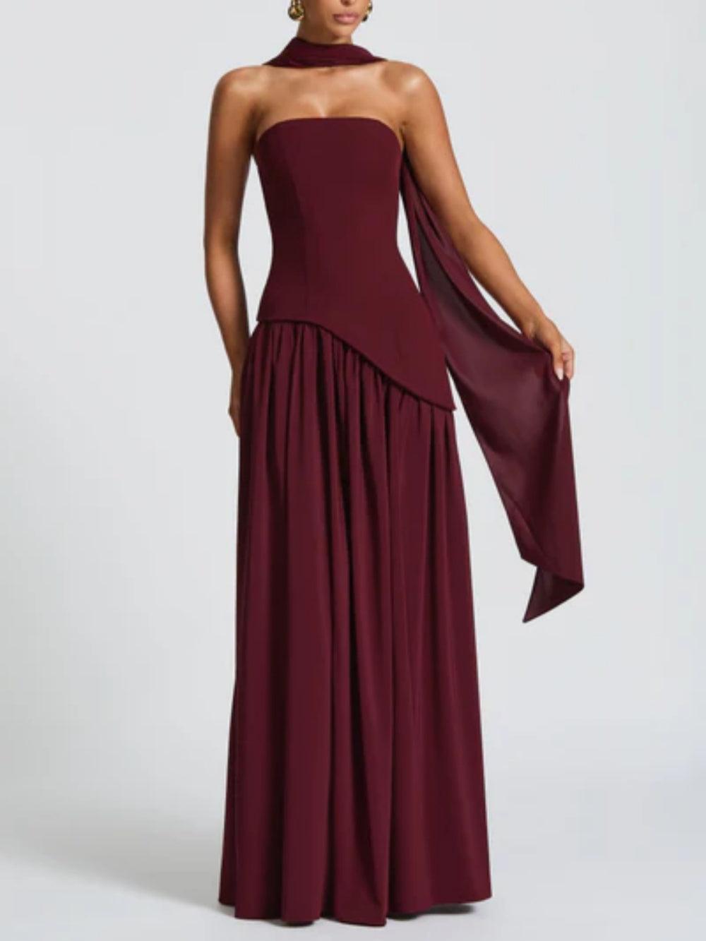 Maliyah Maxi Dress - Cherry Lacquer