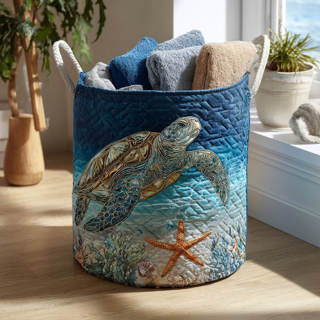 Ocean Turtle Vasketøjskurv