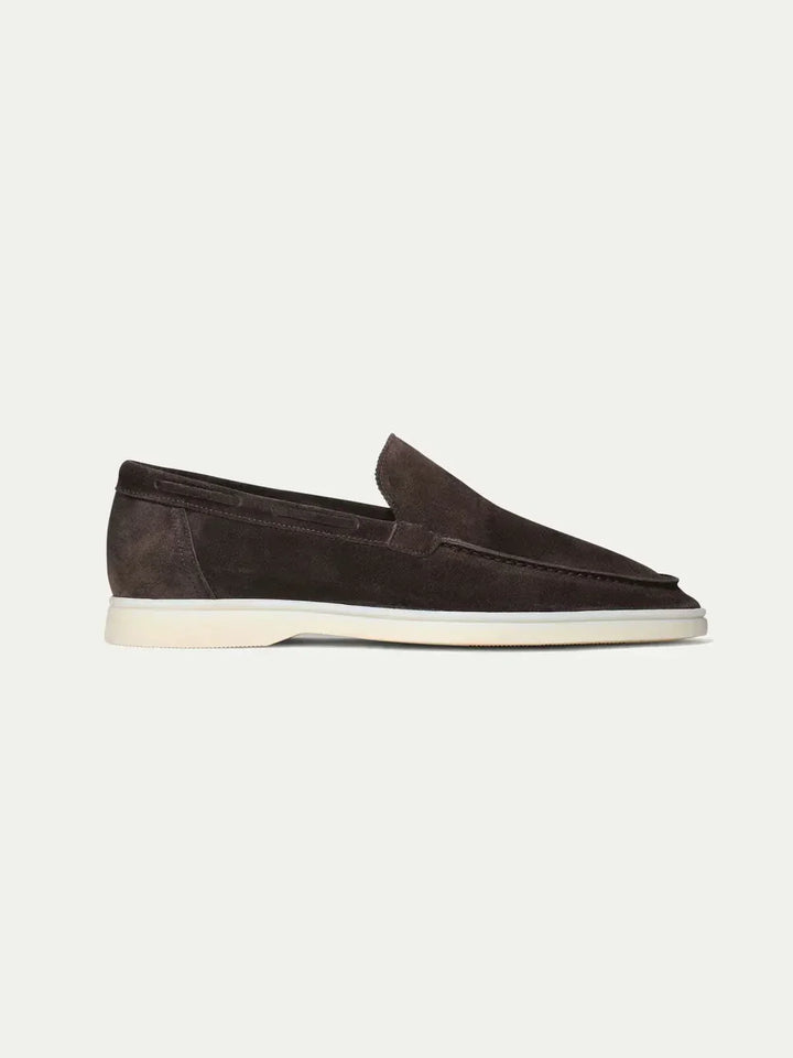 Mocassino Klassisk i Brun Suede Læder