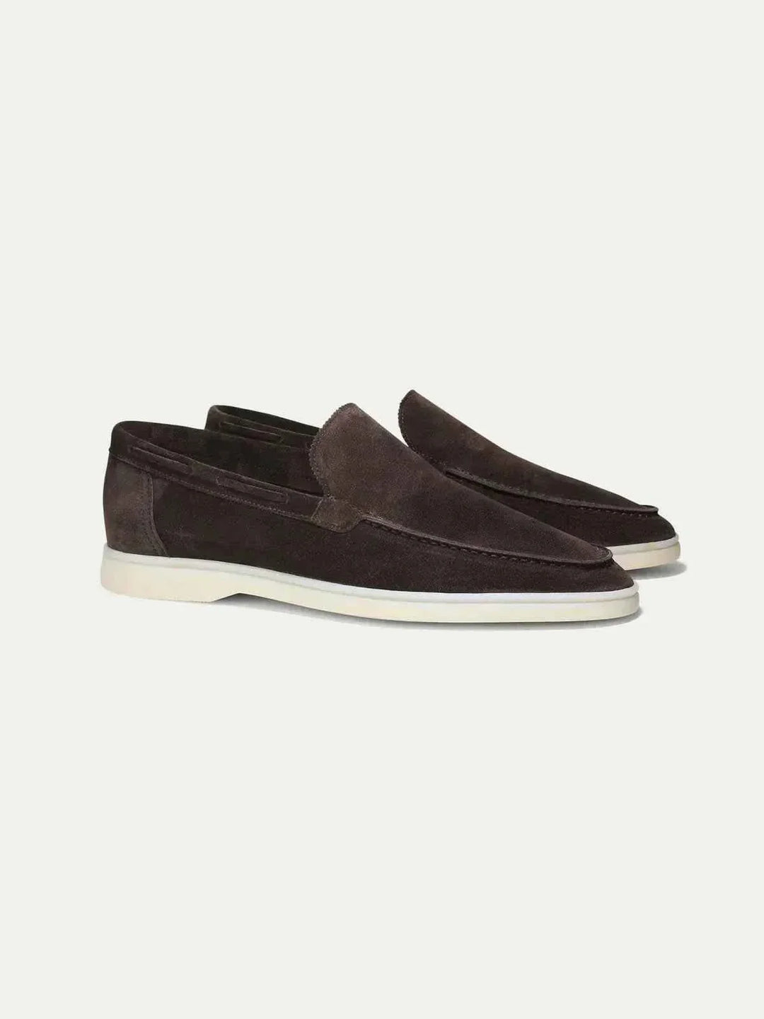 Mocassino Klassisk i Brun Suede Læder
