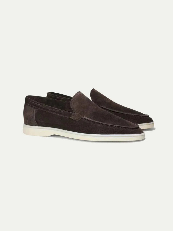 Mocassino Klassisk i Brun Suede Læder