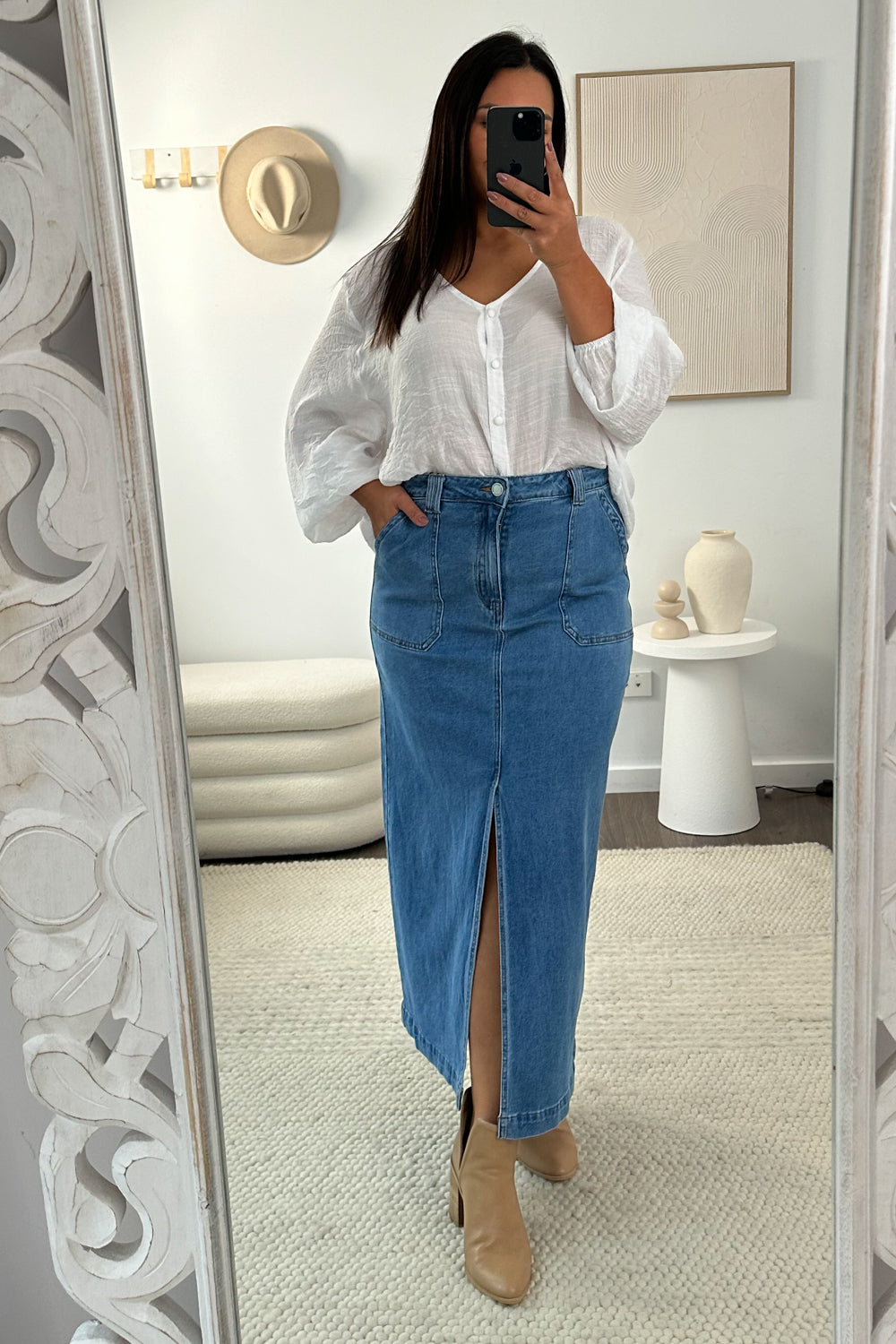 Olin Denim Nederdel