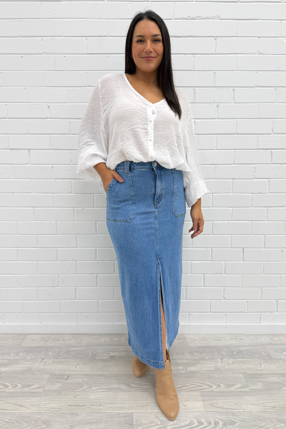 Olin Denim Nederdel