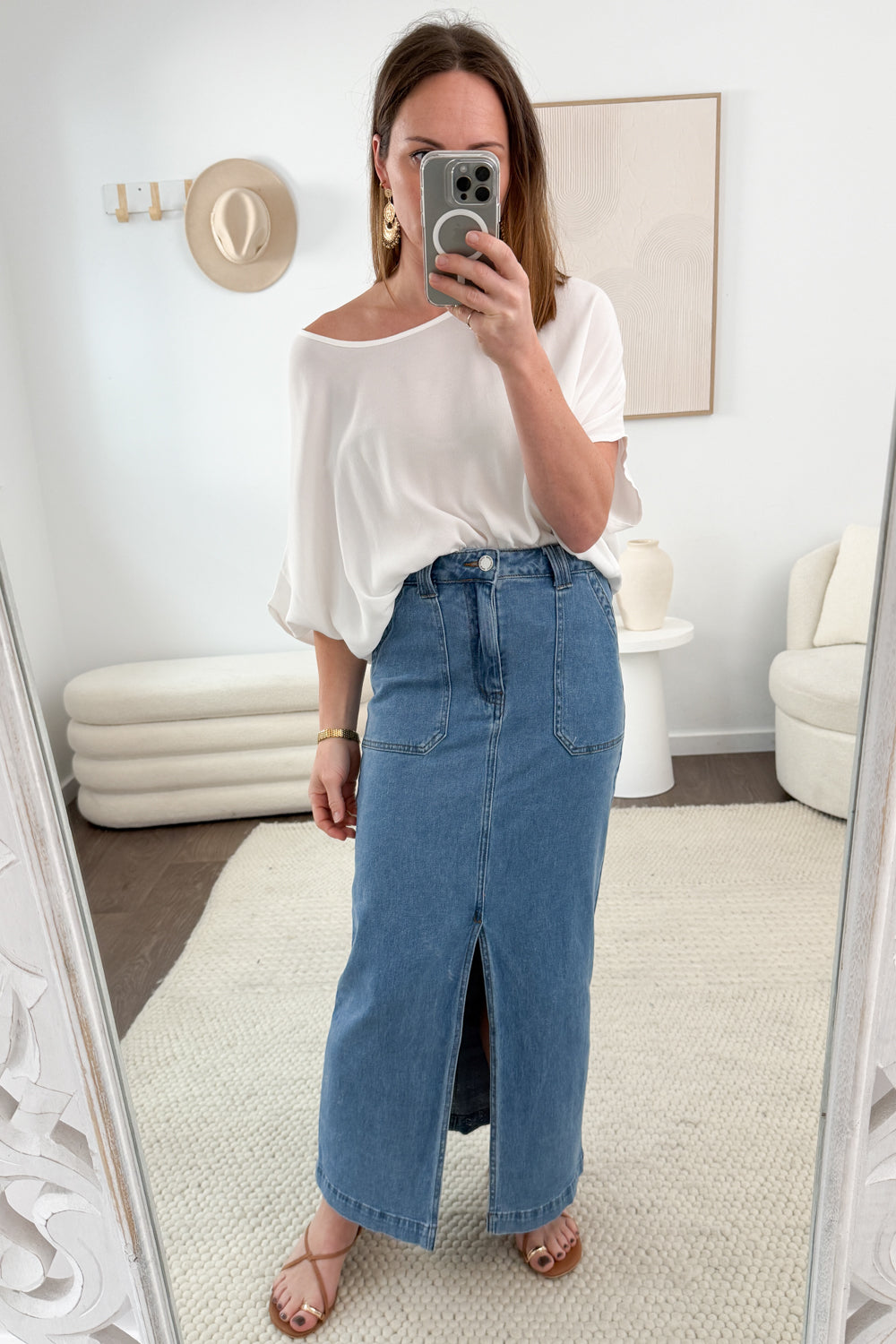 Olin Denim Nederdel
