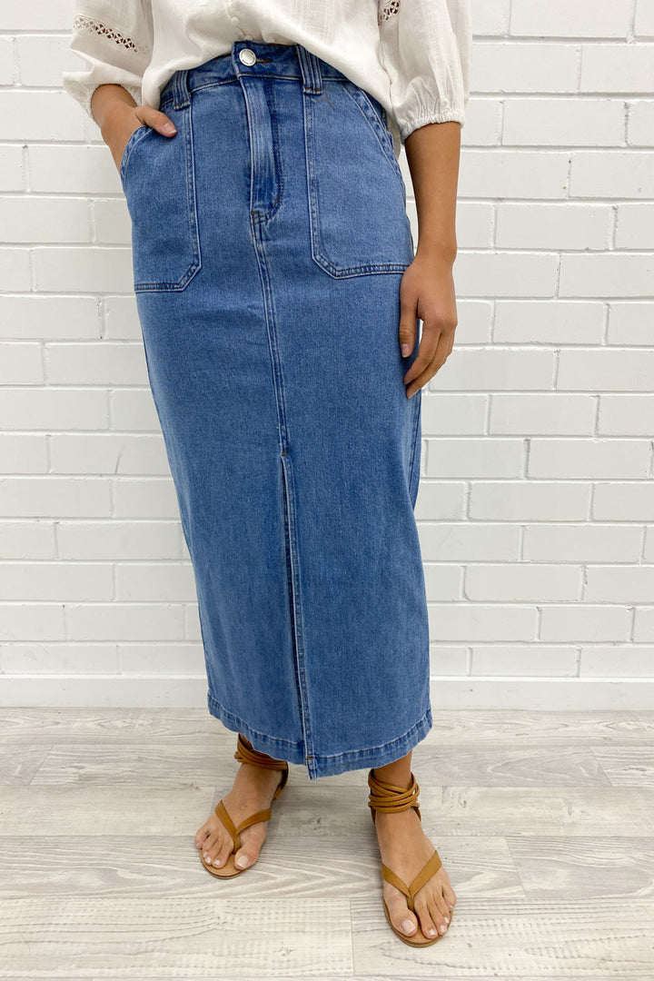 Olin Denim Nederdel