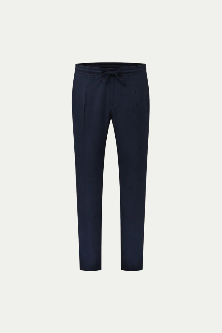 Bayside Bukser i Navy Linned