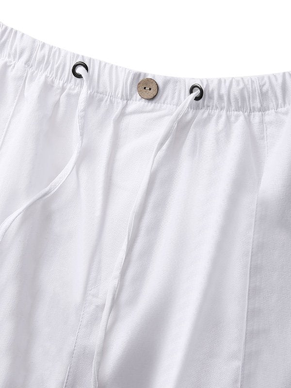 Men's Solid Linen Casual Series Pants