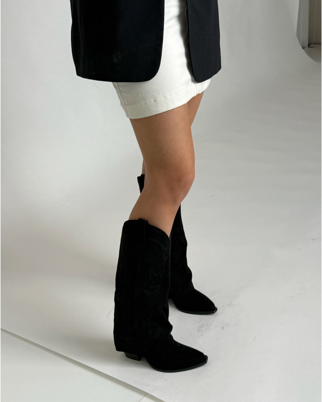 PALMER suede støvler, sort