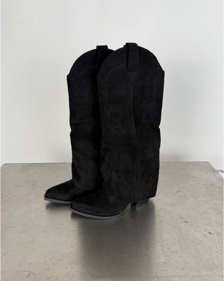 PALMER suede støvler, sort
