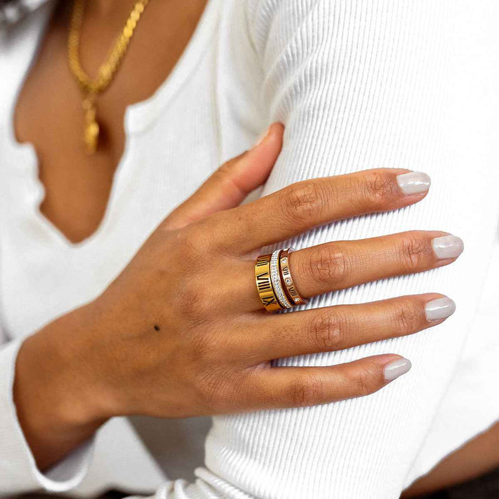 Triple Glitrende Ring