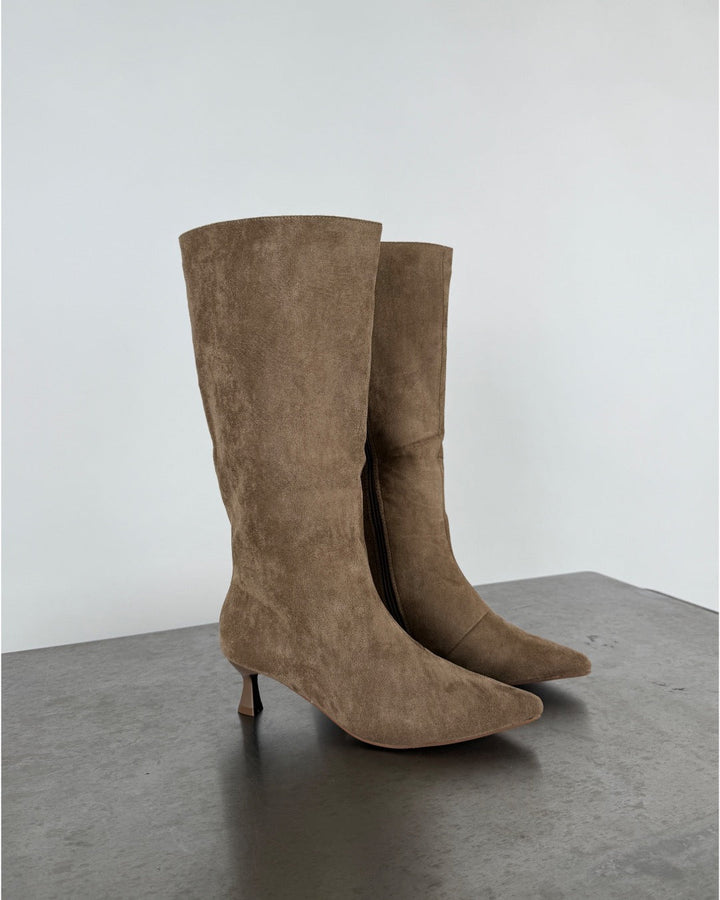 RYLEE suede støvler, beige