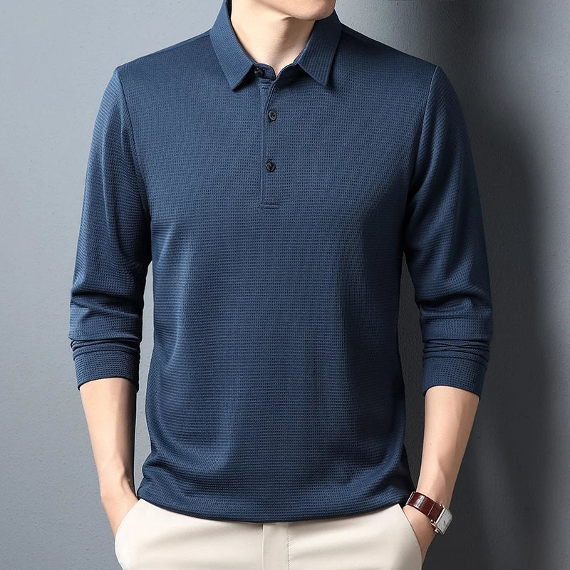 Elegant Langærmet Polo T-shirt