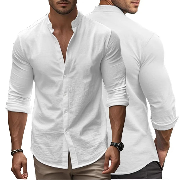 Casual Bomulds-Linned Sommer Skjorte