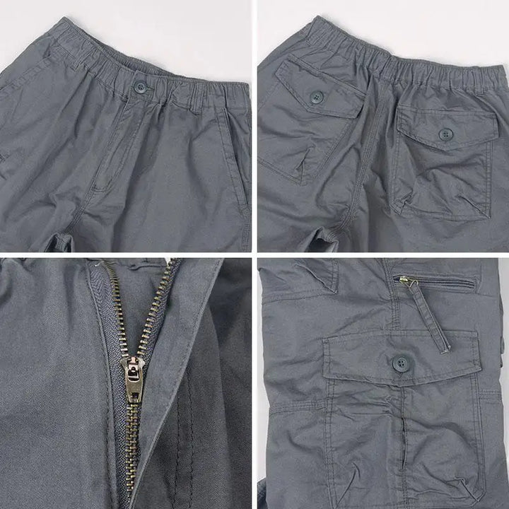 Lange Bomulds Cargo Shorts