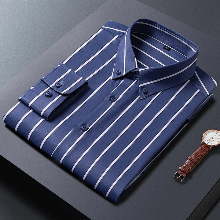 Elegant Stribet Herreskjorte
