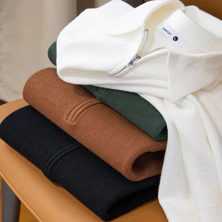 Elegant Herre Zip Sweater